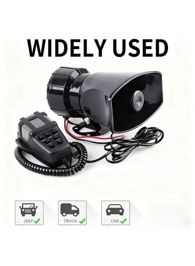 Black 12V 120dB Multi Tone Alari Horn with Remote Control for Motorcycles Cars Trucks RVs Boats - Image 4